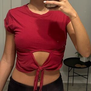 Urban Outfitters Crimson Tie-Front Too